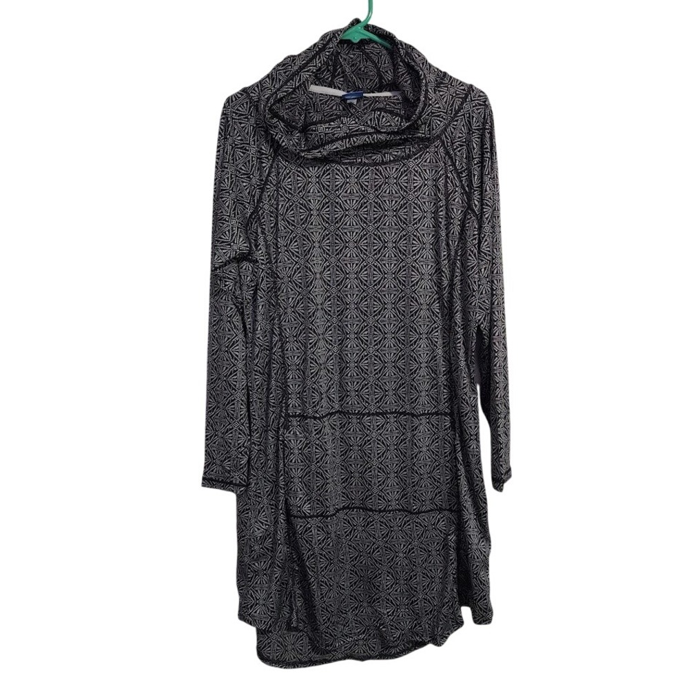 RIPSKIRT Hoodie Dress‎ Geometric Travel long sleeve dress Lightweight XL